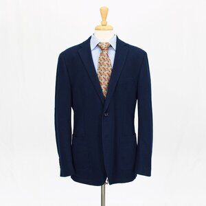 Bar III 44L Blue Solid 2-Button Sport Coat Blazer Jacket V191